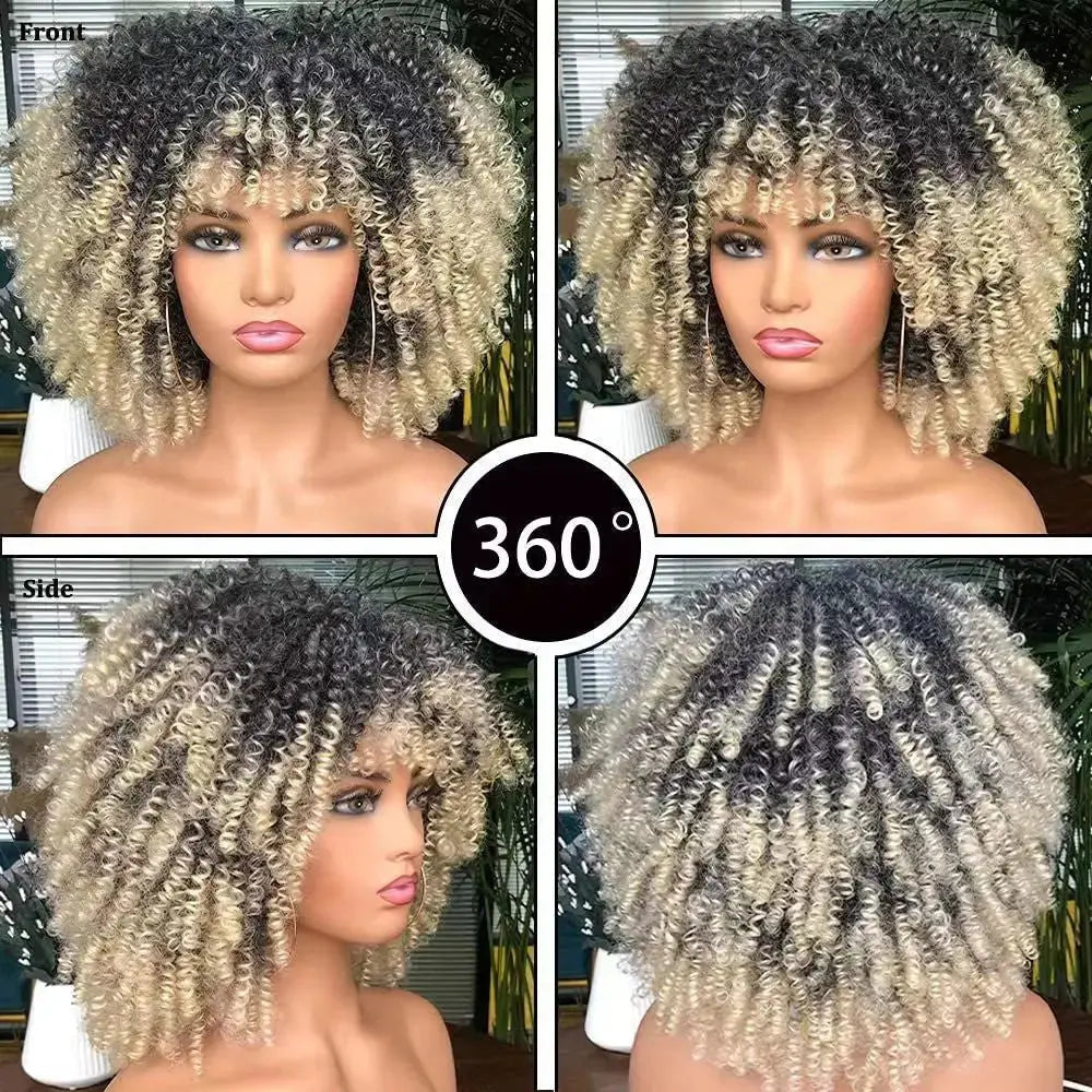 Short Curly Synthetic Wigs My Store