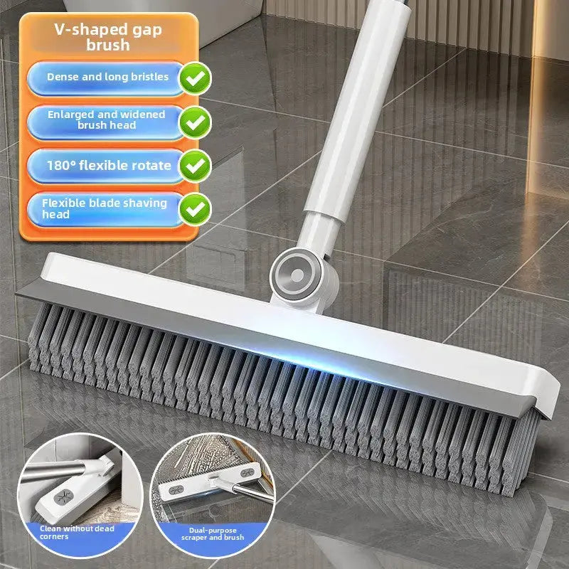 Long Handle Multi-Surface Floor Brush With Squeegee My Store