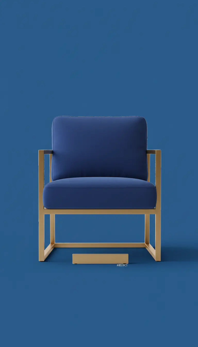 Brushed gold accent chair Velmora