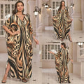 Cotton Printed Vacation Beach Long Dress for Women, Loose Long Dress, Bikini Cover-Up, Sun Protection Clothing My Store