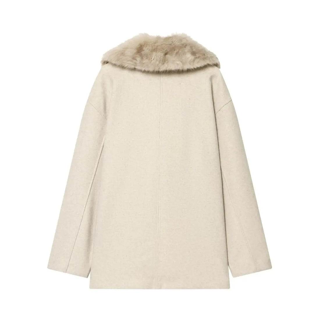 Womens Faux Fur Collar Coat My Store