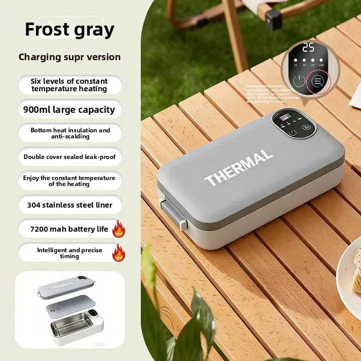 New Model of Water-Free Heating Lunch Box, USB Charging Portable Insulated Lunch Box, 304 Stainless Steel Electric Heating Lunch Box My Store