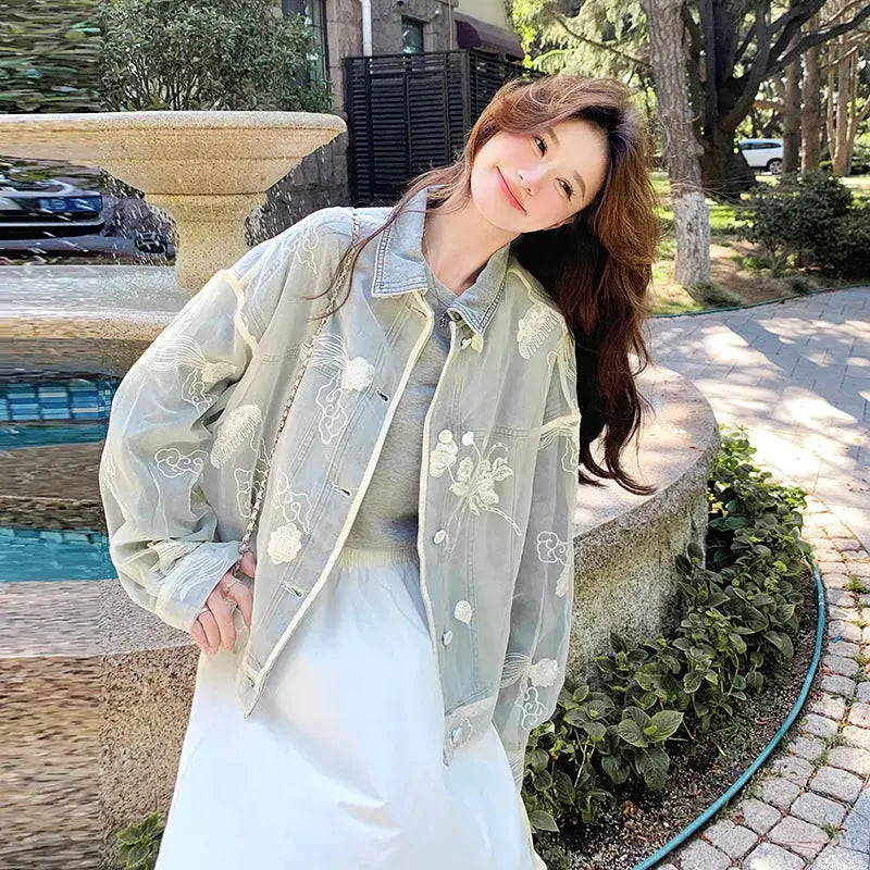 Stitched Denim Jacket My Store