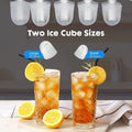 Countertop Ice Maker, Self-Cleaning Portable Ice Maker Machine with Handle and Ice Scoop, Bullet Ice Cubes, 9Pcs/6Min 26.5Lbs/24H for Home/Kitchen/Bar/Party, Green Doba