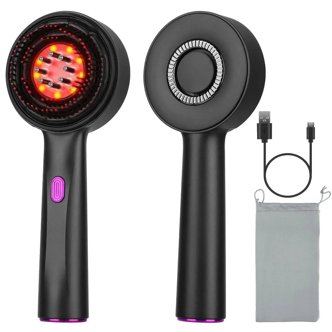 3 In 1 Red Light Scalp Massager Brush Cordless Hair Oil Applicator Massage Comb with 3 Modes Rechargeable IPX7 Waterproof Doba