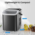 Countertop Ice Maker with Handle, 26lbs/24H Portable Ice Machine, 9 Bullet Ice Cubes Ready in 6 Mins, Self-Cleaning, Quiet Compact Ice Maker for Home, Kitchen, RV, Camping Doba