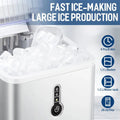 Countertop Ice Maker Machine;  Portable Compact Ice Cube Maker with Ice Scoop & Basket;  26Lbs/24H Ice Machine for Home/Kitchen/Office/Bar;  Black;  Green;  Silver Doba