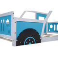 Twin Size Classic Car-Shaped Platform Bed with Wheels Doba