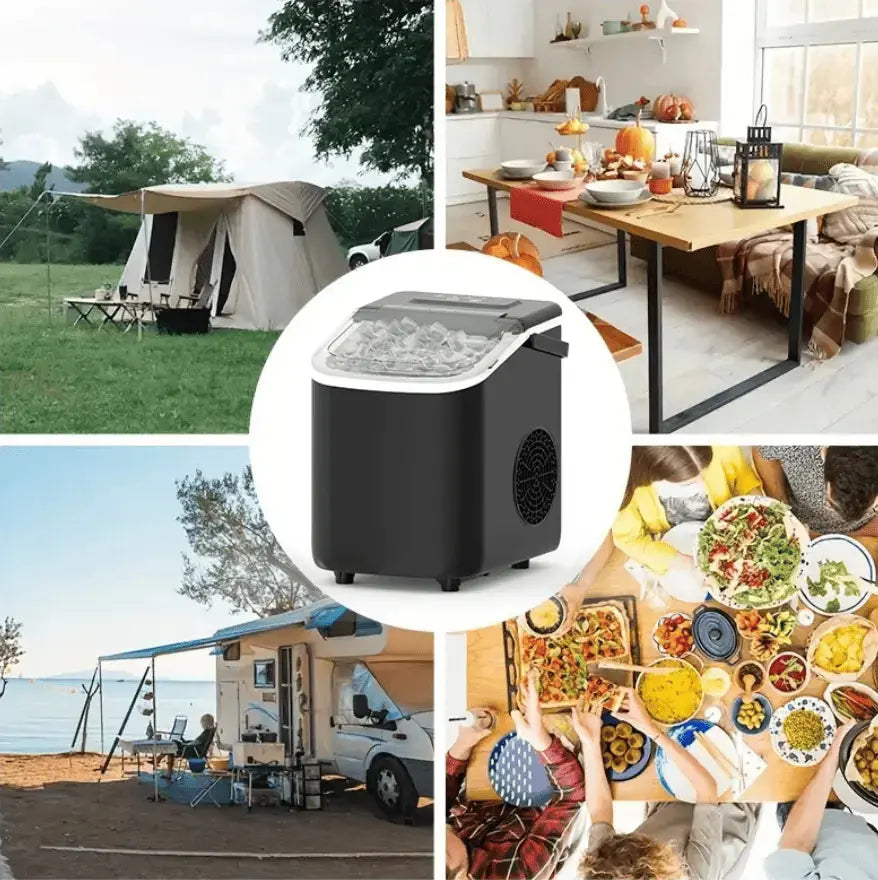 PSZ6Y10  Home Ice Maker-Outdoor Camping Ice Production 12kg/day bullet ice maker-PVC BPA-free, quick ice production. Coffee ice cubes, car fridge compatible. Alcohol ice maker with a Doba