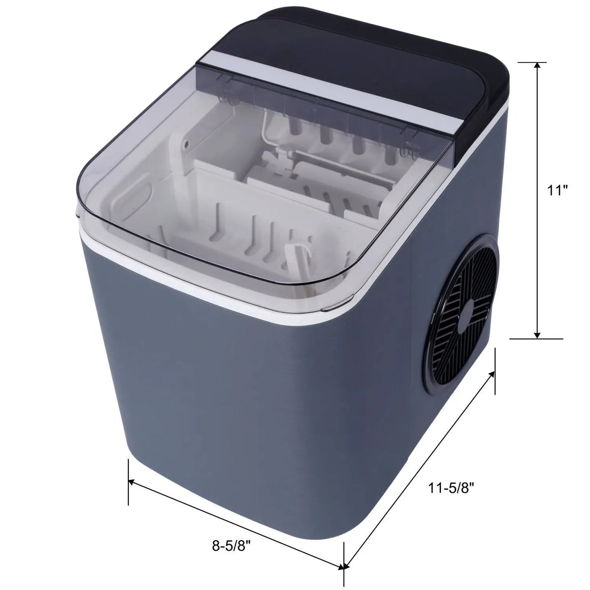 Ice Maker Countertop, Portable Ice Machine, Self-Cleaning Ice Makers with Basket and Scoop, 9 Cubes in 6 Mins, 26 lbs per Day, Ideal for Home, Kitchen,ETL and FDA certificate. Doba