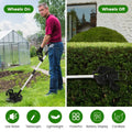 21V Electric Weed Edger Cordless String Trimmer Grass Mower Eater Bush Cutter with 16800RPM 2x 3000mAh Batteries 3.6-4.6FT Length 90° Rotatable Angle Saw Blade Steel Blade String Blade GPCT5290 Doba