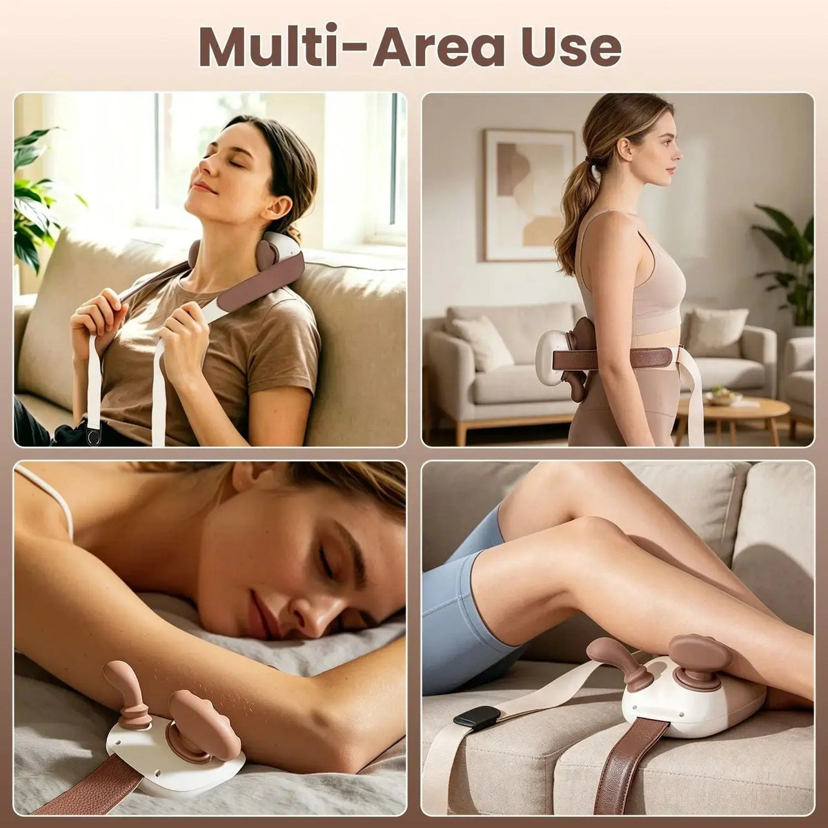 Human-Like Neck Massager With Heat Cordless Neck Massager for Pain Relief Deep Tissue Shiatsu Massager for for Neck Shoulders Back Legs Doba