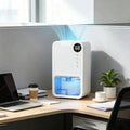 Portable Small Dehumidifier with Humidity Display, 10oz Moisture Removal per Day, 1.1L Water Tank, 1-24H Timer & 7-Color Night Light for Bathroom RV Closet Doba