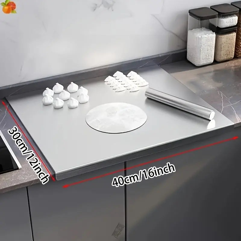 XXL 304 Stainless Steel Cutting Board  Anti-Slip & Mildew-Proof! No More Moldy Wooden Boards | Heavy-Duty & Food-Safe, Easy to Clean – Chop Meat, Knead Dough, Bake Prep All-in-One | Must-Have for Home Doba