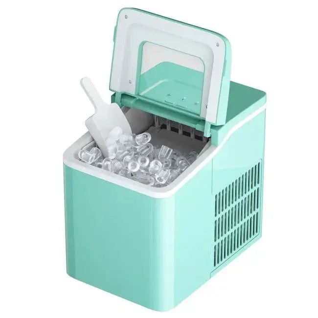 26lbs/24h Portable Countertop Ice Maker Machine with Scoop Doba