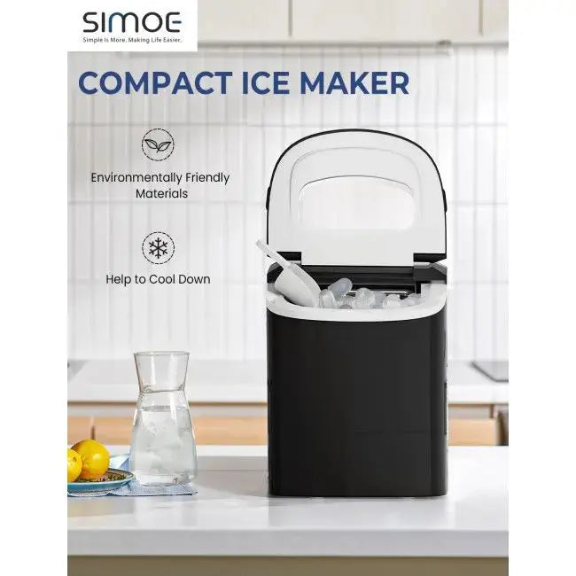 Mini Portable Electric Ice Maker Machine with Ice Scoop Doba