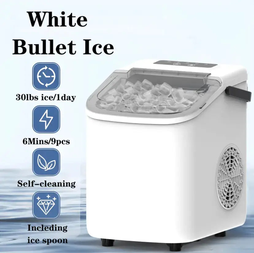 PSZ6Y10 Home Ice Maker-Outdoor Camping Ice Production 12kg/day bullet ice maker-PVC BPA-free, quick ice production. Coffee ice cubes, car fridge compatible. Alcohol ice maker with a Doba