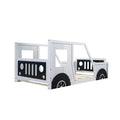 Twin Size Classic Car-Shaped Platform Bed with Wheels Doba