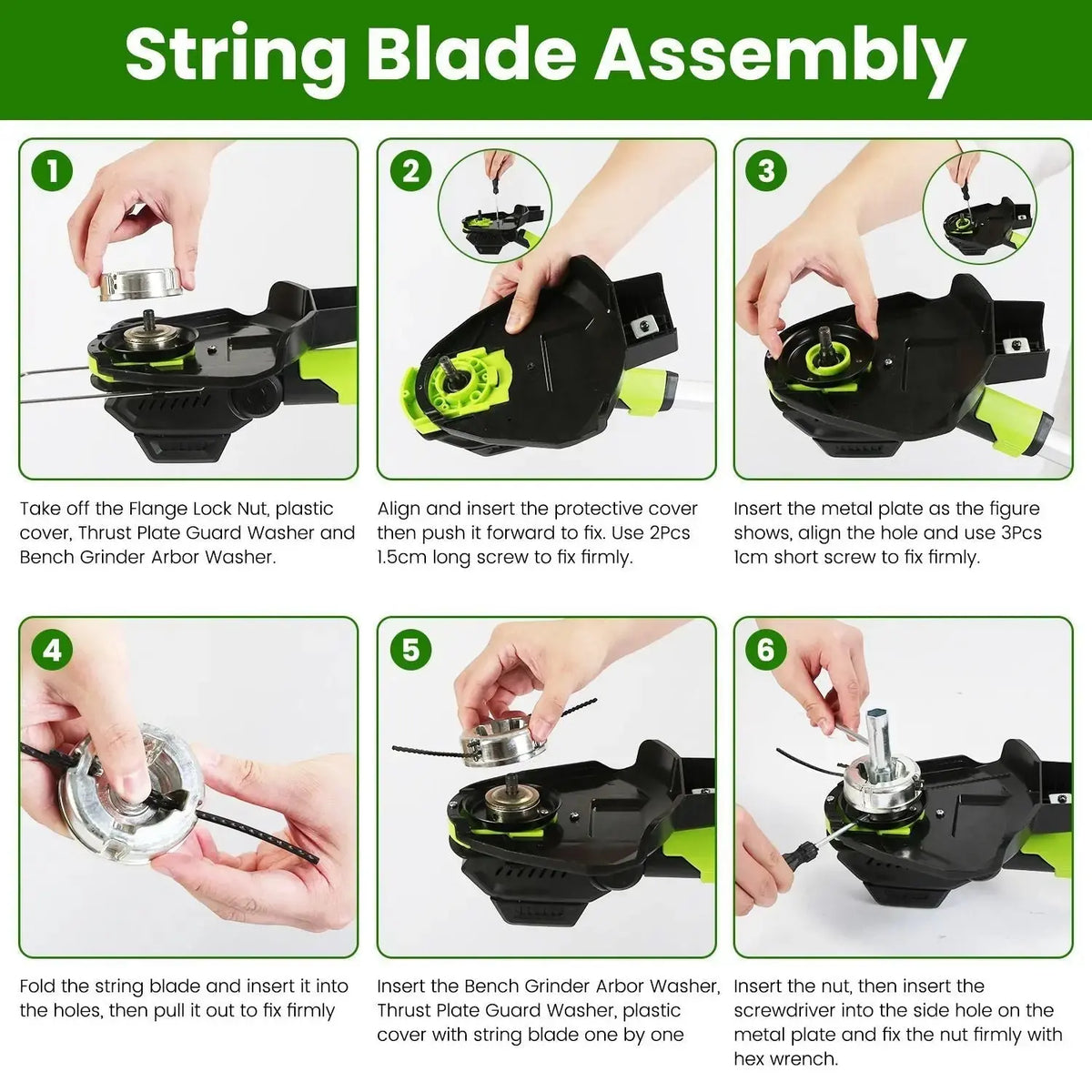 21V Electric Weed Edger Cordless String Trimmer Grass Mower Eater Bush Cutter with 16800RPM 2x 3000mAh Batteries 3.6-4.6FT Length 90° Rotatable Angle Saw Blade Steel Blade String Blade GPCT5290 Doba