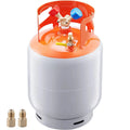 Refrigerant Recovery Tank, 30 LBS Capacity, 400 psi Portable Cylinder Tank with Y-Valve for Liquid/Vapor, High-sealing Recovery Can for R22/R134A/R410A, Orange+Gray Doba