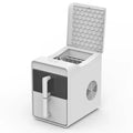 PSZBJ-K12  Automatic Ice Maker-Blue Storage Ice for Outdoor Camping. Features: 12kg/day capacity, PVC material (BPA-free), touch controls, quick ice-making, coffee ice cubes, car-friendly design, Doba
