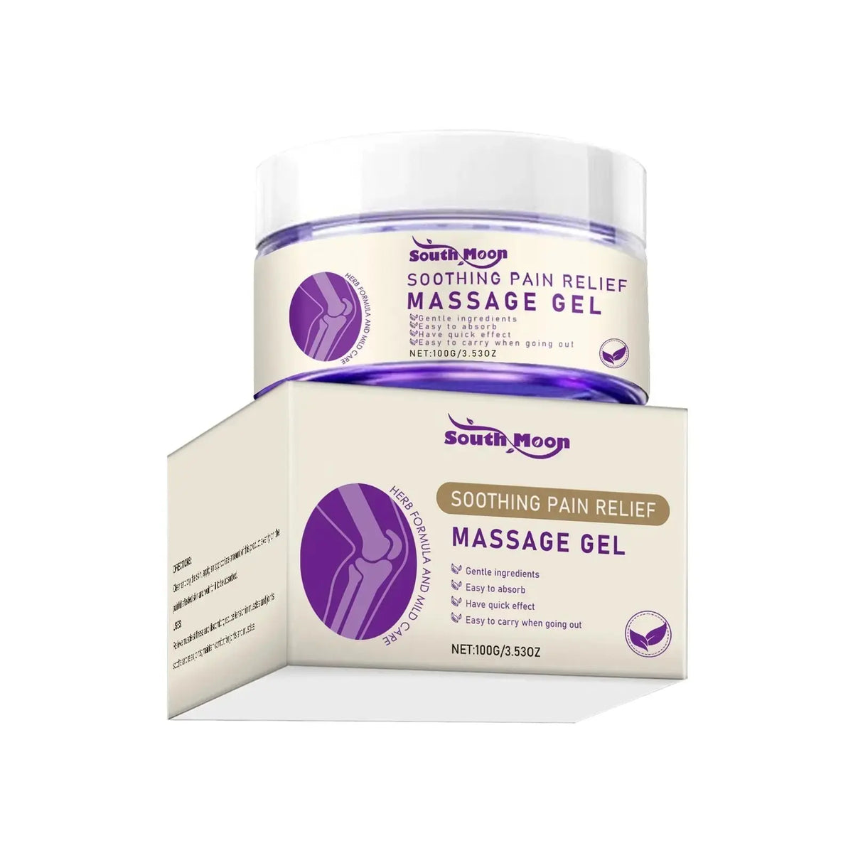 Herbal Body Massage Gel Mild Plant Extract Skin Soothing Care Cream for Shoulder Neck Waist Leg Daily Home Body Rub Moisturizing Massage Ointment 100g Doba