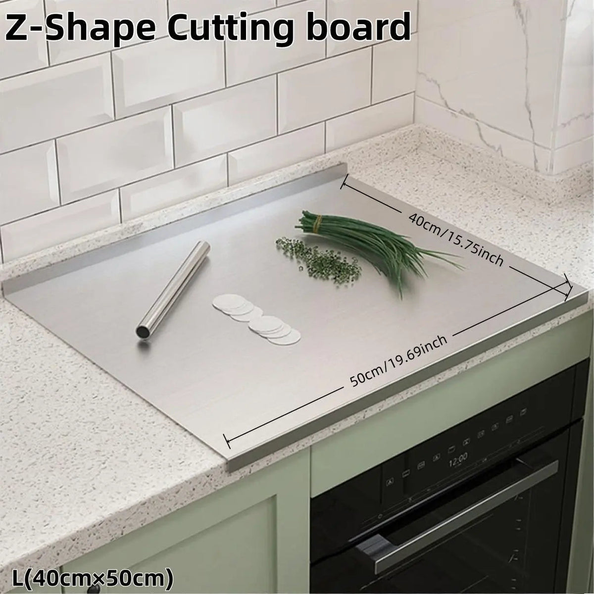 XXL 304 Stainless Steel Cutting Board  Anti-Slip & Mildew-Proof! No More Moldy Wooden Boards | Heavy-Duty & Food-Safe, Easy to Clean – Chop Meat, Knead Dough, Bake Prep All-in-One | Must-Have for Home Doba