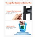 Water Dispenser Stand, 2 Tiers Water Jug Holder for 1 Bottle, Heavy Duty Jug Rack Organizer with Detachable Storage Shelf, Cross-Shaped Stable Base, for Kitchen, Office, Living Room, Black Doba
