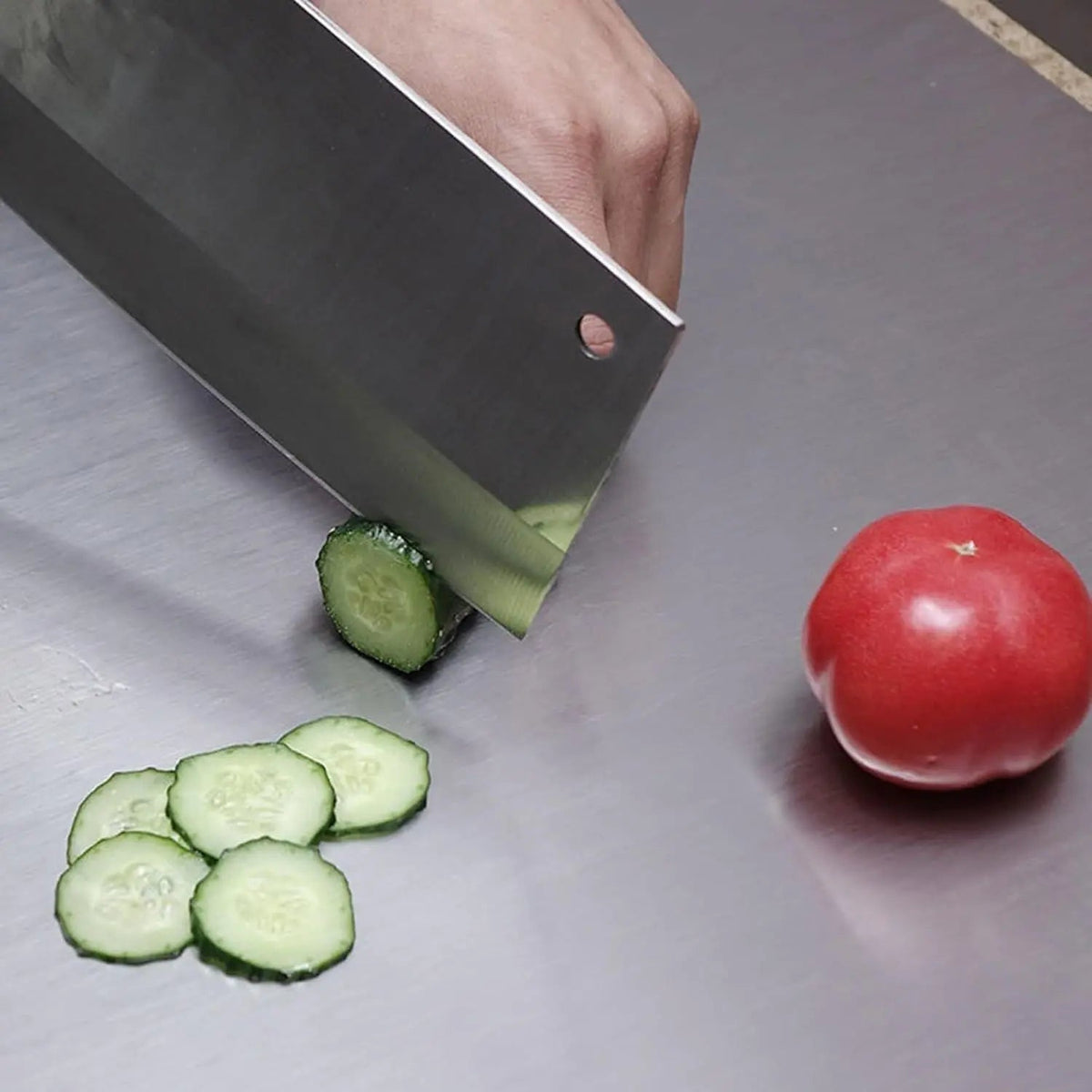 XXL 304 Stainless Steel Cutting Board  Anti-Slip & Mildew-Proof! No More Moldy Wooden Boards | Heavy-Duty & Food-Safe, Easy to Clean – Chop Meat, Knead Dough, Bake Prep All-in-One | Must-Have for Home Doba