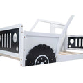 Twin Size Classic Car-Shaped Platform Bed with Wheels Doba
