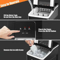 26lbs/24h Portable Countertop Ice Maker Machine with Scoop Doba