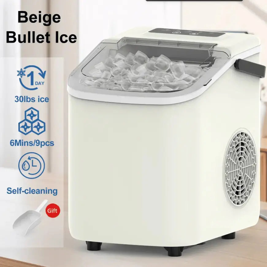 PSZ6Y10  Home Ice Maker-Outdoor Camping Ice Production 12kg/day bullet ice maker-PVC BPA-free, quick ice production. Coffee ice cubes, car fridge compatible. Alcohol ice maker with a Doba