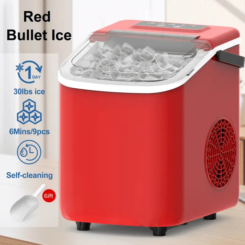 PSZ6Y10 Home Ice Maker-Outdoor Camping Ice Production 12kg/day bullet ice maker-PVC BPA-free, quick ice production. Coffee ice cubes, car fridge compatible. Alcohol ice maker with a Doba
