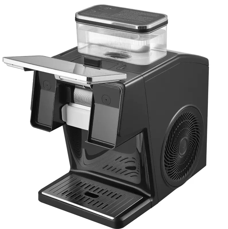 Snowflake Ice Maker-44-pound 24-hour ice maker with stainless steel blades, PVC construction, BPA-free, LED display with auto-cleaning program, electric ice cream maker with Doba