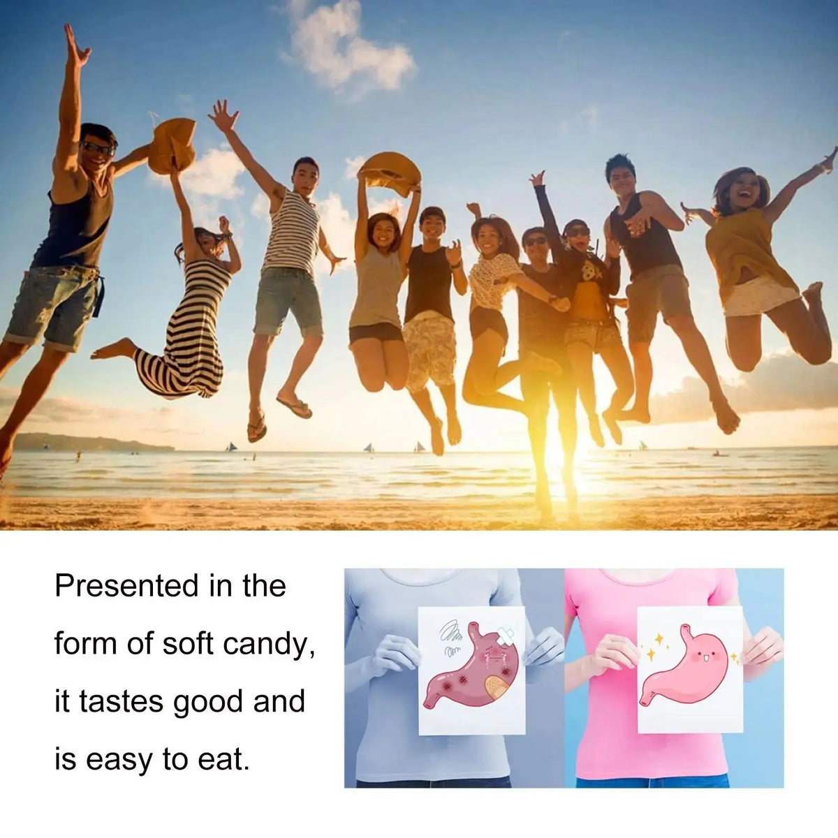 Vitamin C & Strawberry Fruit Extract Wellness Gummies, Daily Nutritional Dietary Supplement for Energy & Body Fitness Support, 30 Count Per Bottle Doba