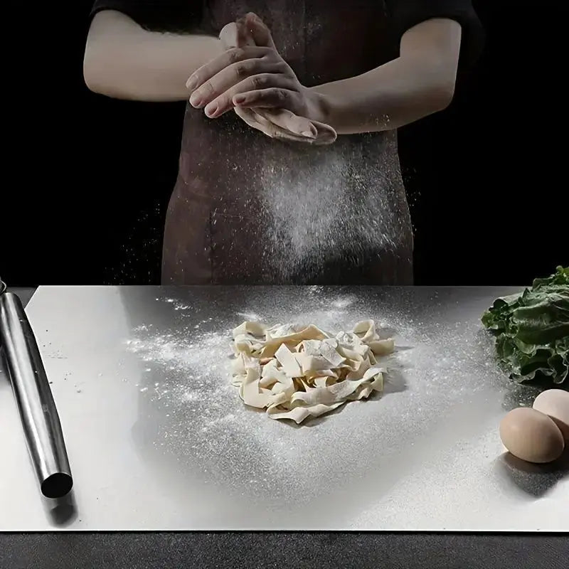 XXL 304 Stainless Steel Cutting Board  Anti-Slip & Mildew-Proof! No More Moldy Wooden Boards | Heavy-Duty & Food-Safe, Easy to Clean – Chop Meat, Knead Dough, Bake Prep All-in-One | Must-Have for Home Doba