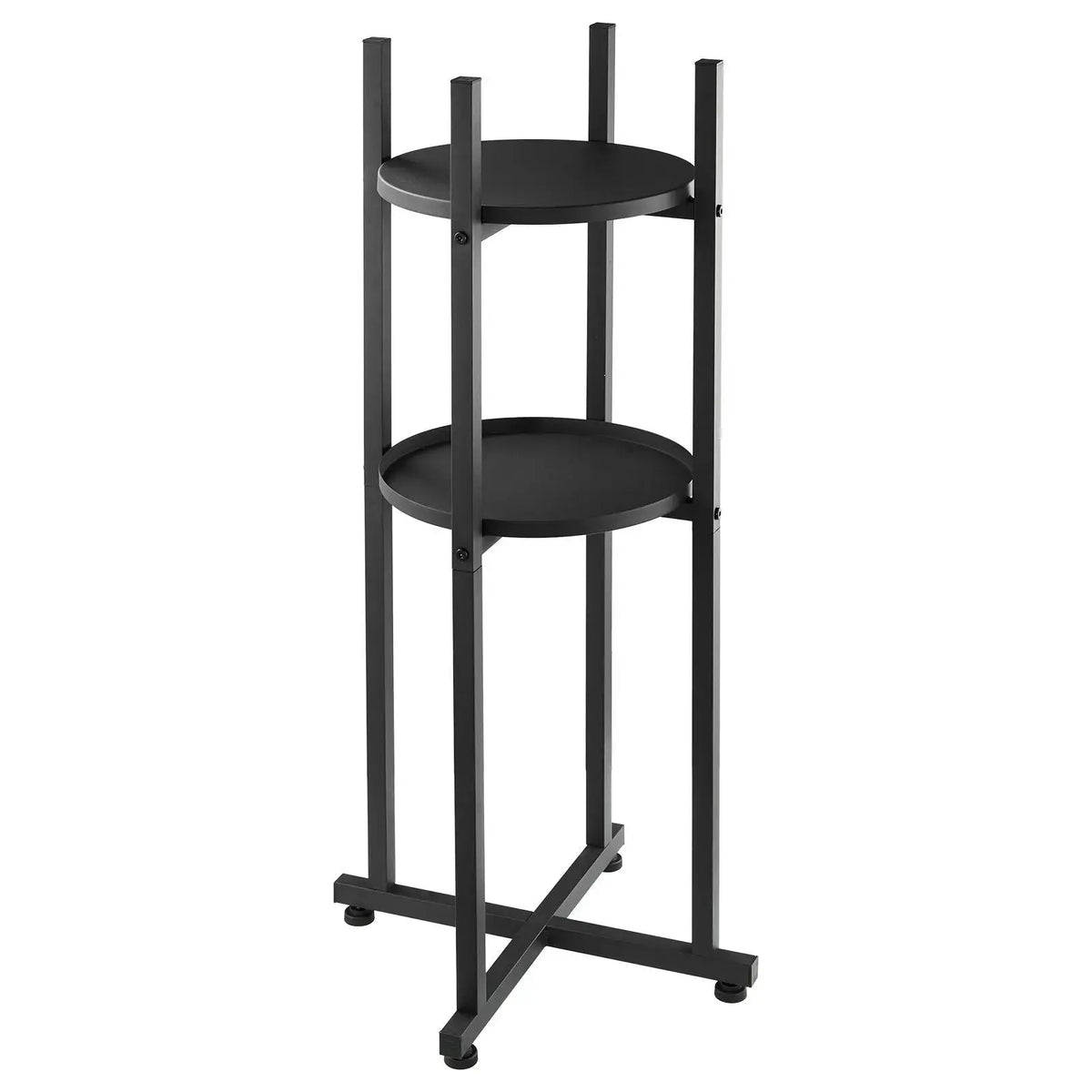 Water Dispenser Stand, 2 Tiers Water Jug Holder for 1 Bottle, Heavy Duty Jug Rack Organizer with Detachable Storage Shelf, Cross-Shaped Stable Base, for Kitchen, Office, Living Room, Black Doba