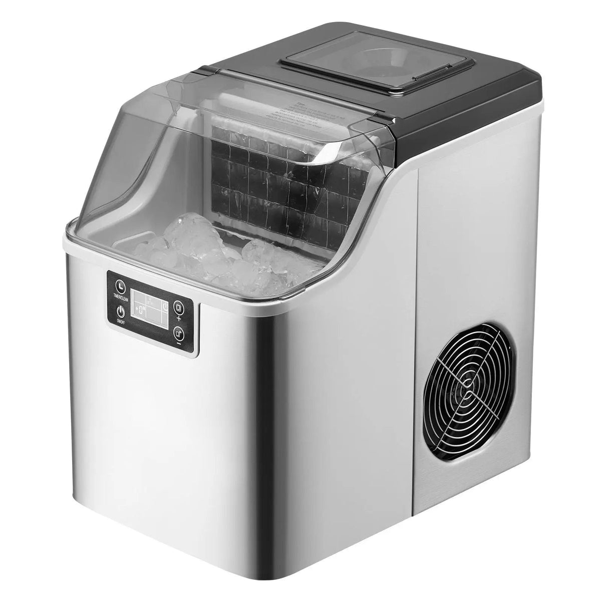 Countertop Ice Maker, 24 Cubes Ready in 15 Mins, 45lbs in 24Hrs, Self-Cleaning Portable Ice Maker with Ice Scoop and Basket, Ice Machine with 3 Sizes Ice Cube for Home Kitchen Office Party Doba