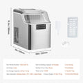 Countertop Ice Maker, 24 Cubes Ready in 15 Mins, 45lbs in 24Hrs, Self-Cleaning Portable Ice Maker with Ice Scoop and Basket, Ice Machine with 3 Sizes Ice Cube for Home Kitchen Office Party Doba