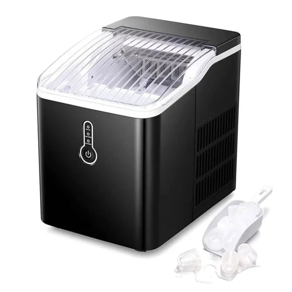 Countertop Ice Maker Machine;  Portable Compact Ice Cube Maker with Ice Scoop & Basket;  26Lbs/24H Ice Machine for Home/Kitchen/Office/Bar;  Black;  Green;  Silver Doba