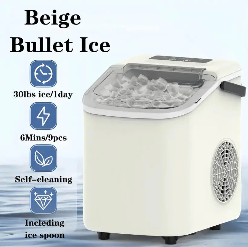 PSZ6Y10  Home Ice Maker-Outdoor Camping Ice Production 12kg/day bullet ice maker-PVC BPA-free, quick ice production. Coffee ice cubes, car fridge compatible. Alcohol ice maker with a Doba