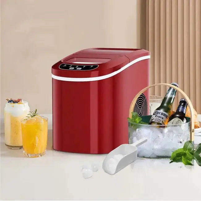 Mini Portable Electric Ice Maker Machine with Ice Scoop Doba