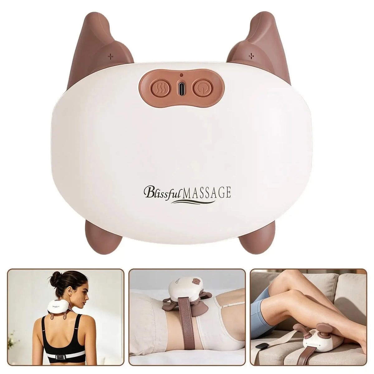 Human-Like Neck Massager With Heat Cordless Neck Massager for Pain Relief Deep Tissue Shiatsu Massager for for Neck Shoulders Back Legs Doba