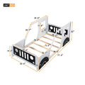 Twin Size Classic Car-Shaped Platform Bed with Wheels Doba