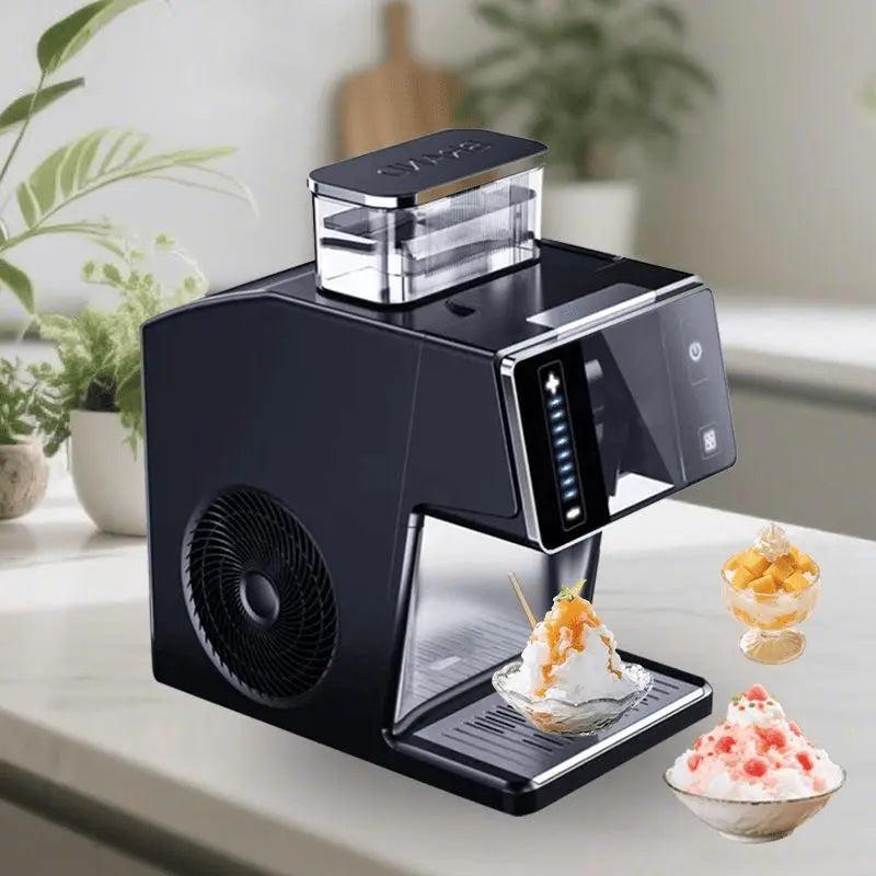 Snowflake Ice Maker-44-pound 24-hour ice maker with stainless steel blades, PVC construction, BPA-free, LED display with auto-cleaning program, electric ice cream maker with Doba