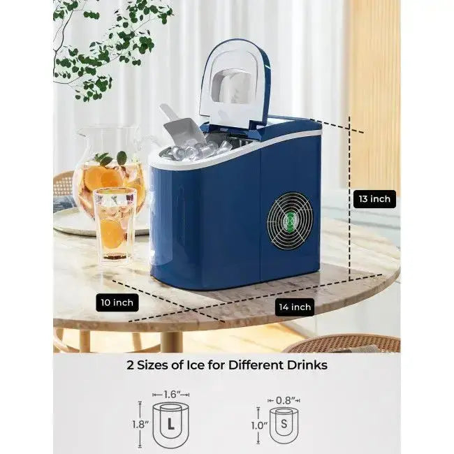 Mini Portable Electric Ice Maker Machine with Ice Scoop Doba