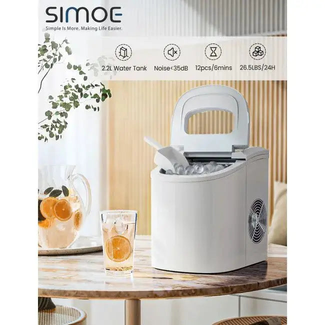 Mini Portable Electric Ice Maker Machine with Ice Scoop Doba