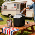 PSZ6Y10 Home Ice Maker-Outdoor Camping Ice Production 12kg/day bullet ice maker-PVC BPA-free, quick ice production. Coffee ice cubes, car fridge compatible. Alcohol ice maker with a Doba