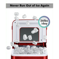26lbs/24h Portable Countertop Ice Maker Machine with Scoop Doba