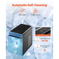 Nugget Ice Maker, 37lbs/24H Pebble Ice Maker with Self Cleaning, Chewable Ice Maker with Ice Scoop and Basket, Stainless Steel Ice Machine with Convenient Ice Transfer for Home Kitchen Office Doba